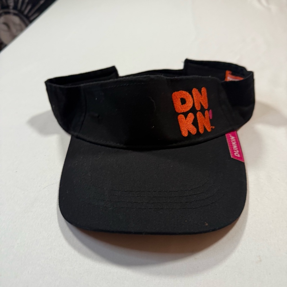 DNKN Donuts Halo Black Visor with Vibrant Orange Logo - Picture 2 of 9